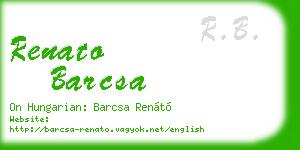 renato barcsa business card